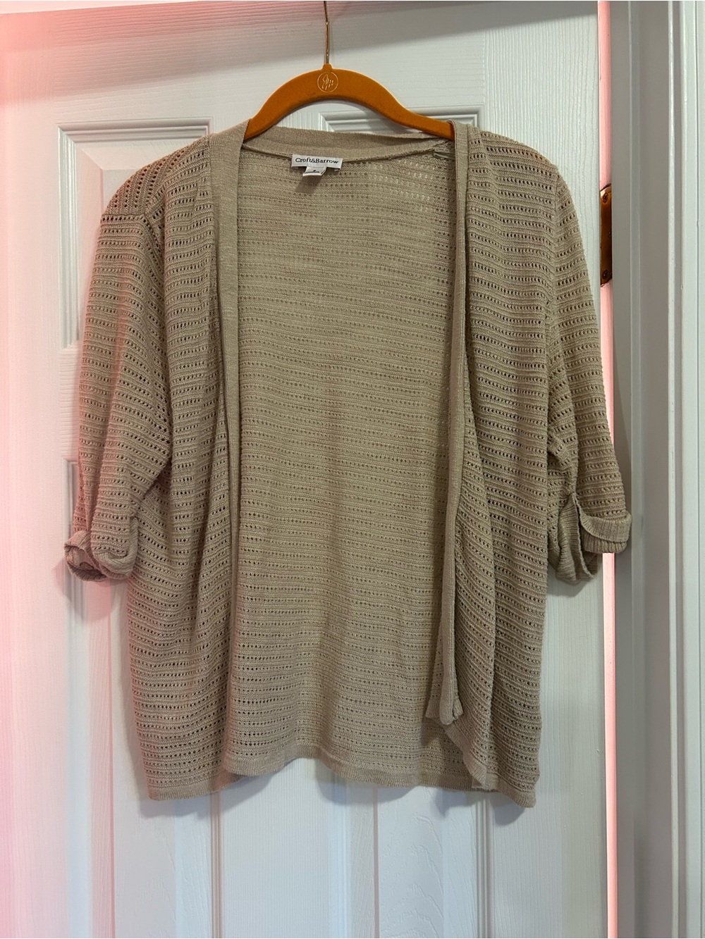 Croft & Barrow Small Beige Cardigan